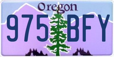OR license plate 975BFY