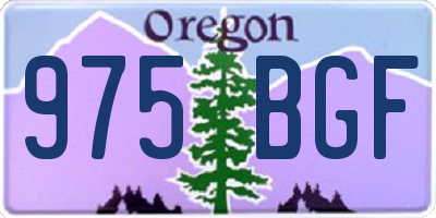 OR license plate 975BGF