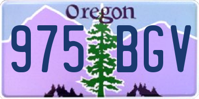 OR license plate 975BGV