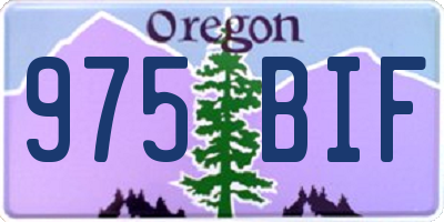 OR license plate 975BIF