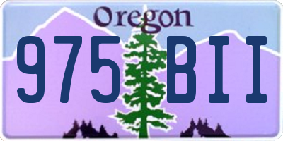 OR license plate 975BII