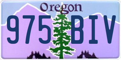 OR license plate 975BIV