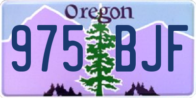 OR license plate 975BJF