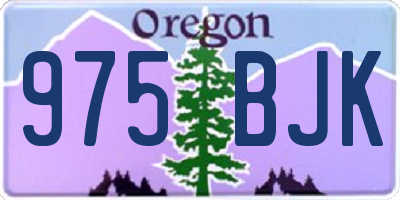 OR license plate 975BJK