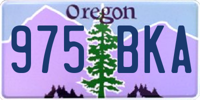 OR license plate 975BKA