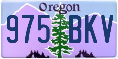 OR license plate 975BKV