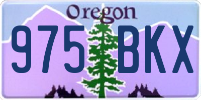 OR license plate 975BKX