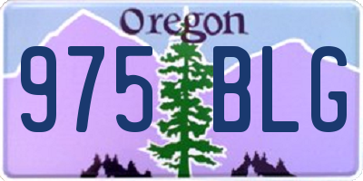 OR license plate 975BLG
