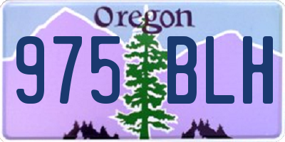 OR license plate 975BLH