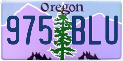 OR license plate 975BLU