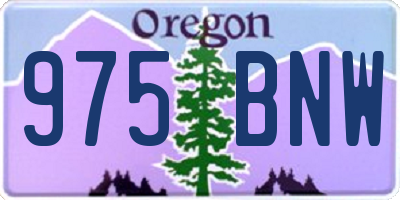 OR license plate 975BNW