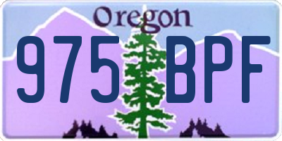 OR license plate 975BPF