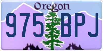 OR license plate 975BPJ