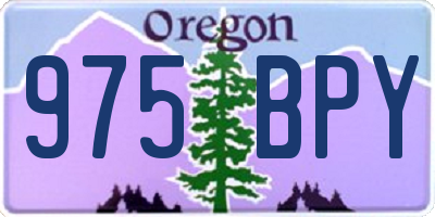 OR license plate 975BPY