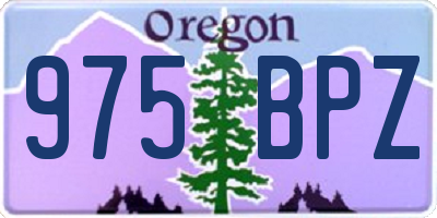 OR license plate 975BPZ