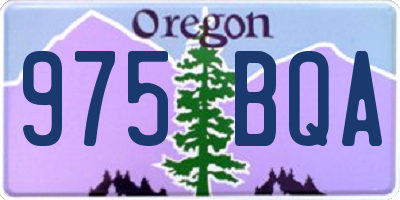 OR license plate 975BQA