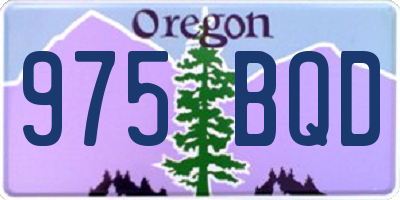 OR license plate 975BQD