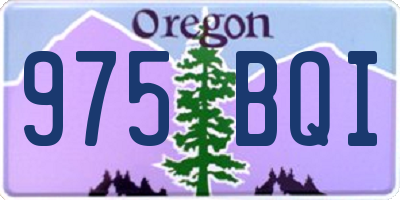 OR license plate 975BQI
