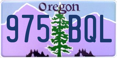 OR license plate 975BQL