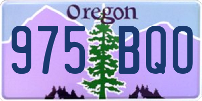 OR license plate 975BQO