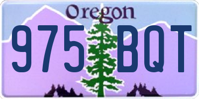 OR license plate 975BQT