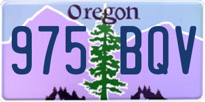 OR license plate 975BQV