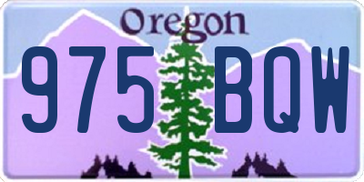 OR license plate 975BQW