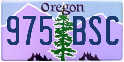 OR license plate 975BSC