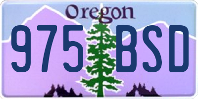 OR license plate 975BSD