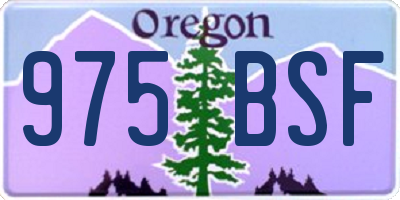 OR license plate 975BSF