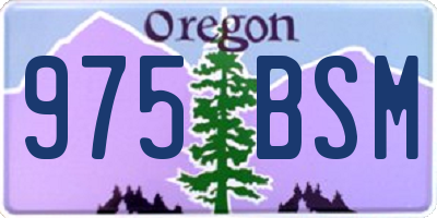 OR license plate 975BSM