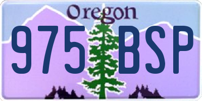 OR license plate 975BSP