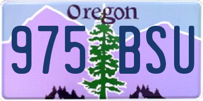 OR license plate 975BSU