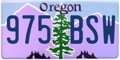 OR license plate 975BSW
