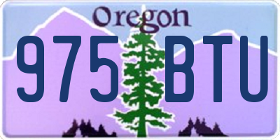 OR license plate 975BTU