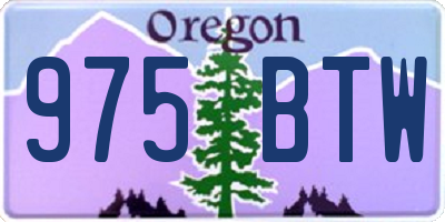 OR license plate 975BTW