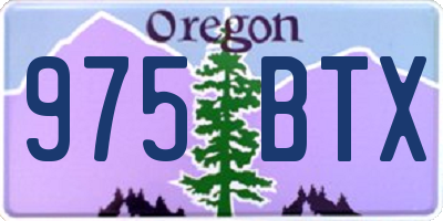 OR license plate 975BTX
