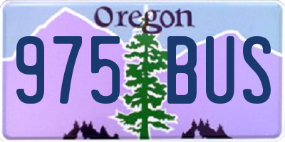 OR license plate 975BUS