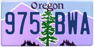 OR license plate 975BWA