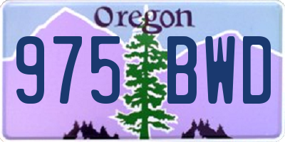OR license plate 975BWD