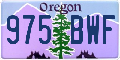 OR license plate 975BWF