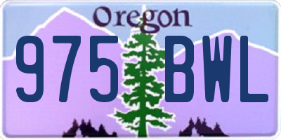 OR license plate 975BWL