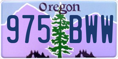 OR license plate 975BWW