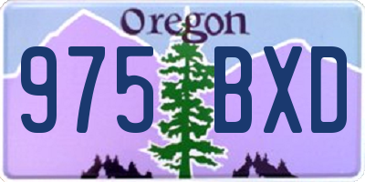 OR license plate 975BXD