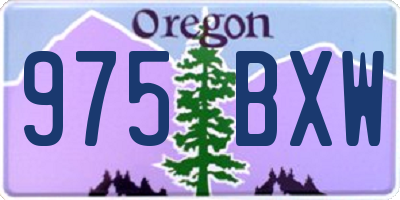 OR license plate 975BXW