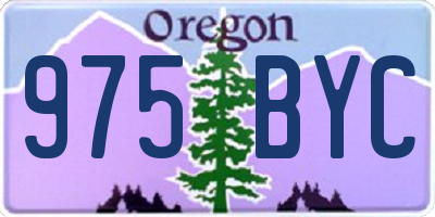 OR license plate 975BYC
