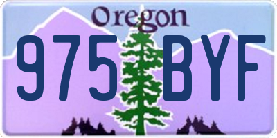 OR license plate 975BYF