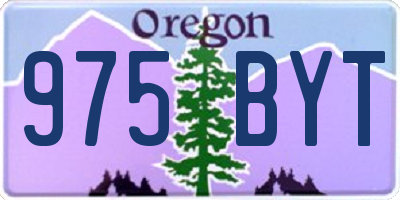 OR license plate 975BYT