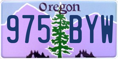 OR license plate 975BYW