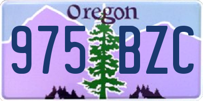 OR license plate 975BZC